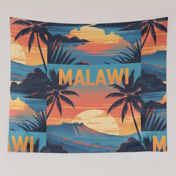 Item preview, Malawi Retro Vintage Travel Design designed and sold by TravelersGems.