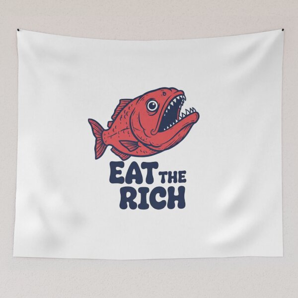 Item preview, Eat the rich, predatory, socialism, funnyfits70, Humor, Funny, retro, vintages, funny quotes, animal humor, designed and sold by FunnyFits70.