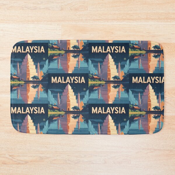 Item preview, Malaysia Retro Vintage Travel Design designed and sold by TravelersGems.
