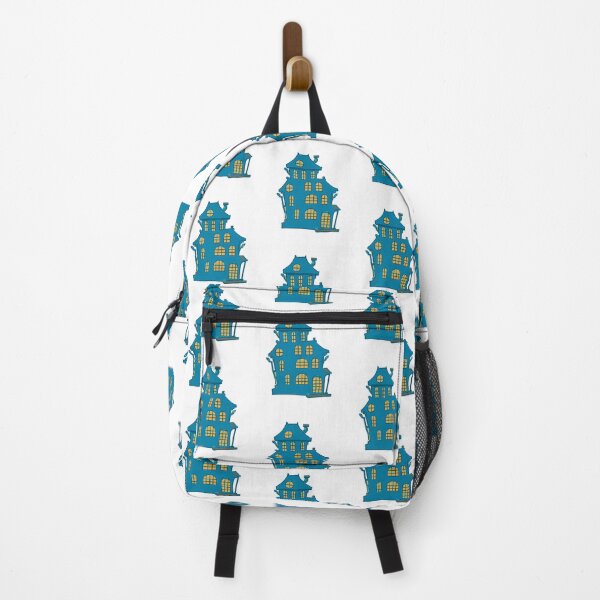 Item preview, Whimsical Blue Haunted House Illustration designed and sold by Horrify.