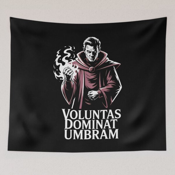 Item preview, Voluntas Dominat Umbram Dark Fantasy Mage Sorcerer Art designed and sold by SplashTastic.