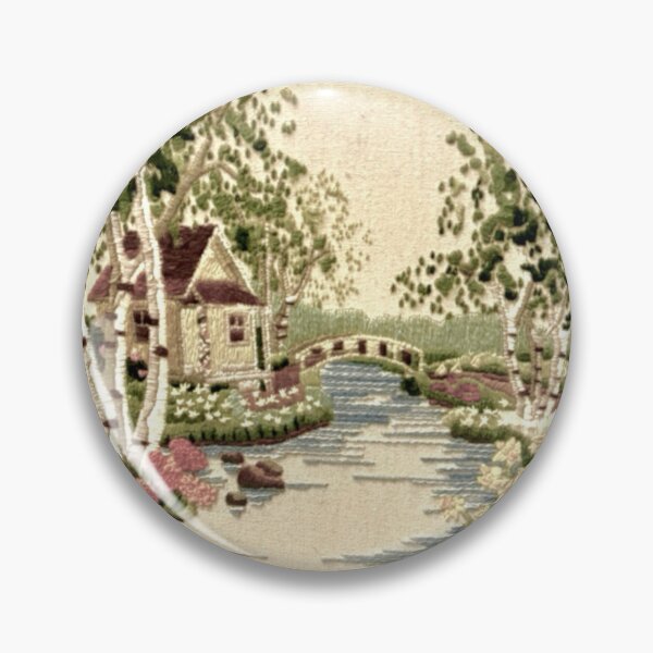 Item preview, Faux Crewel Embroidery Garden of Eden Digital Collage designed and sold by Licorice Moon.