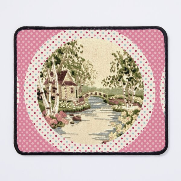 Item preview, Faux Crewel Embroidery Garden of Eden Digital Collage designed and sold by Licorice Moon.