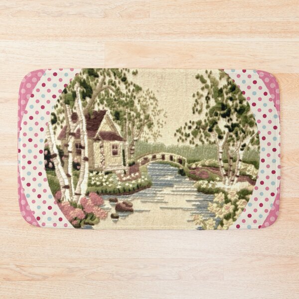 Item preview, Faux Crewel Embroidery Garden of Eden Digital Collage designed and sold by Licorice Moon.