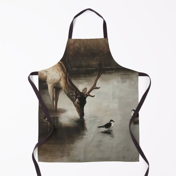 Item preview, Deer and Birds by a Tranquil Lake designed and sold by lautir.