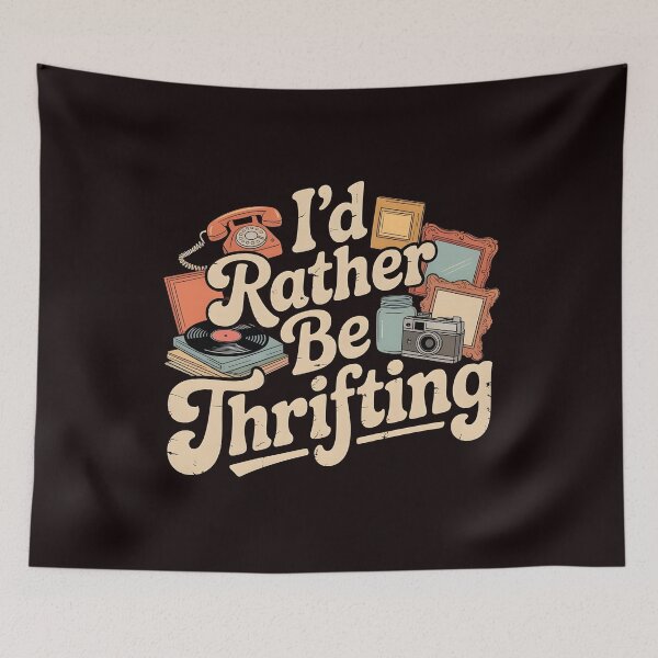 Item preview, Vintage I’d Rather Be Thrifting – Classic Second Hand Lover Aesthetic designed and sold by Redgiant87x.