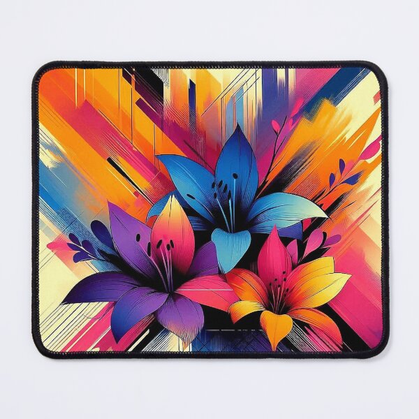 Item preview, Chromatic Bloom IX ..Abstract Geometric Floral Art designed and sold by Okmanoo.