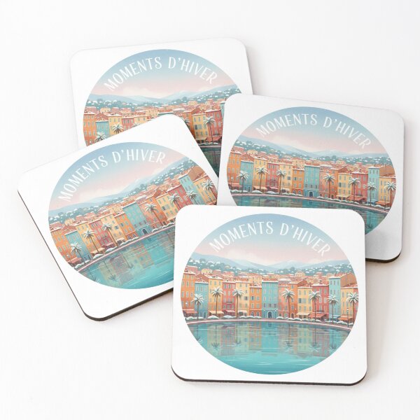 Item preview, Nice Moments d’Hiver – Cozy Riviera Winter City Sticker designed and sold by Imaginarium of Chaos falcon88 .