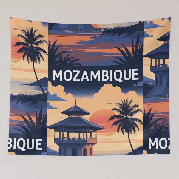 Item preview, Mozambique Retro Vintage Travel Design designed and sold by TravelersGems.