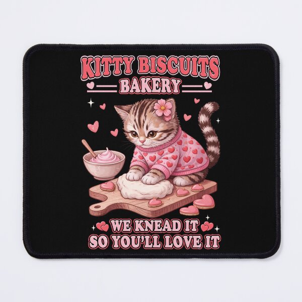 Item preview, Valentines Cat, Kitty Biscuits Bakery, Funny Cat Lover, Cute Kitten Baking Cookies Love designed and sold by BlightedArt.