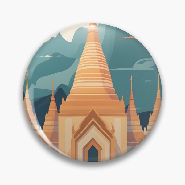 Item preview, Myanmar Retro Vintage Travel Design designed and sold by TravelersGems.