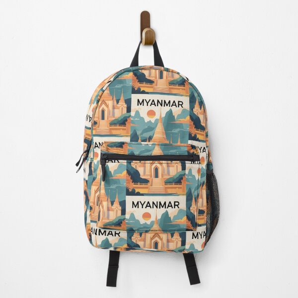 Item preview, Myanmar Retro Vintage Travel Design designed and sold by TravelersGems.