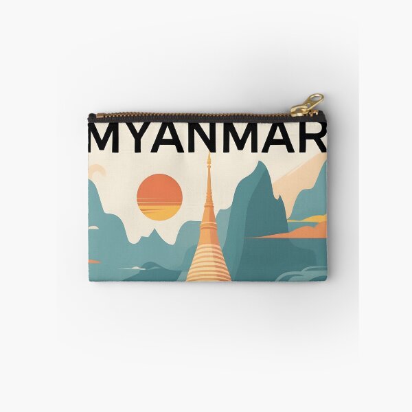 Item preview, Myanmar Retro Vintage Travel Design designed and sold by TravelersGems.