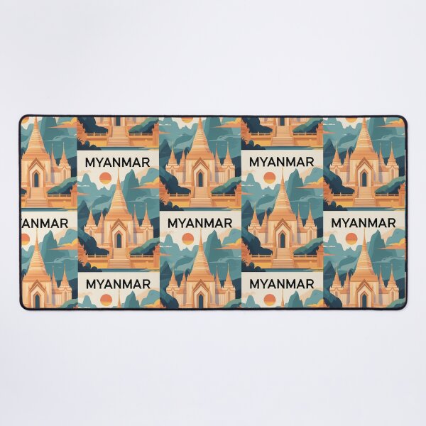 Item preview, Myanmar Retro Vintage Travel Design designed and sold by TravelersGems.