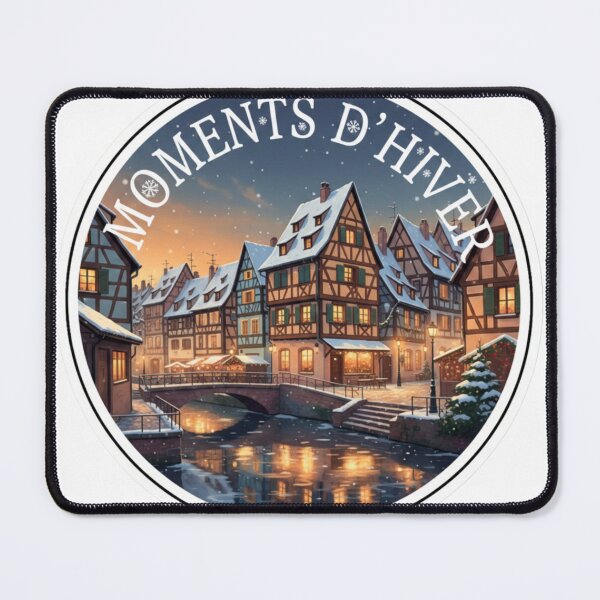 Item preview, Lyon Moments d’Hiver – Cozy French Winter City Sticker designed and sold by Imaginarium of Chaos falcon88 .