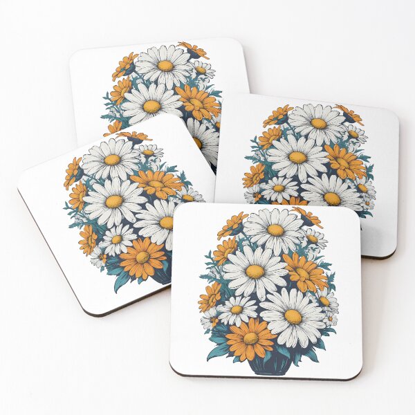 Item preview, An elegant floral vase filled with blooming daisy. designed and sold by MissYouONLY.