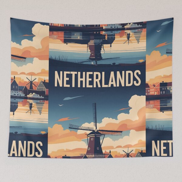 Item preview, Netherlands Retro Vintage Travel Design designed and sold by TravelersGems.