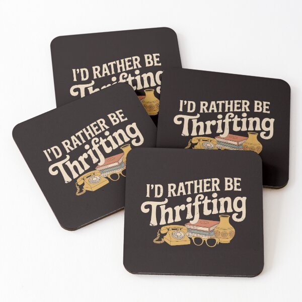 Item preview, Vintage I’d Rather Be Thrifting – Retro Thrift Store Fashion Quote designed and sold by Redgiant87x.