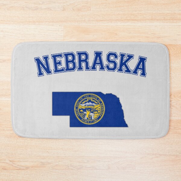 Item preview, Nebraska State Map & Flag - Classic Varsity Collegiate Style designed and sold by mashmosh.