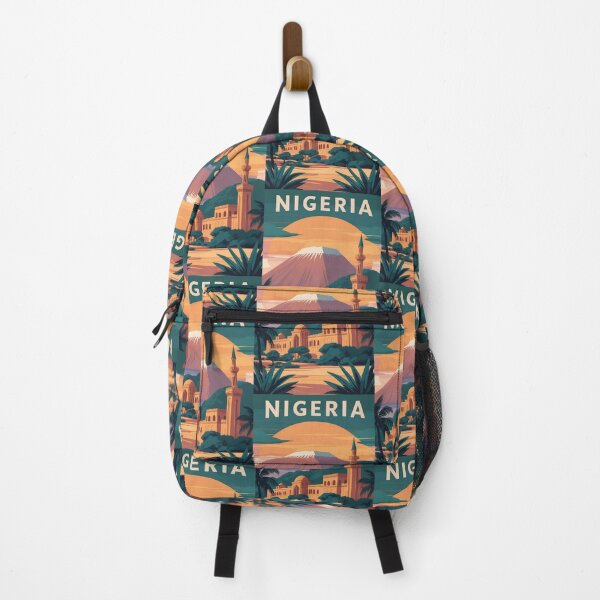 Item preview, Nigeria Retro Vintage Travel Design designed and sold by TravelersGems.