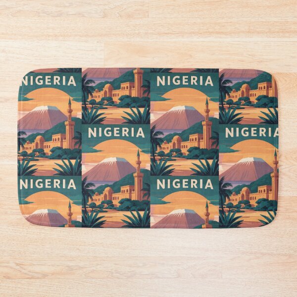 Item preview, Nigeria Retro Vintage Travel Design designed and sold by TravelersGems.