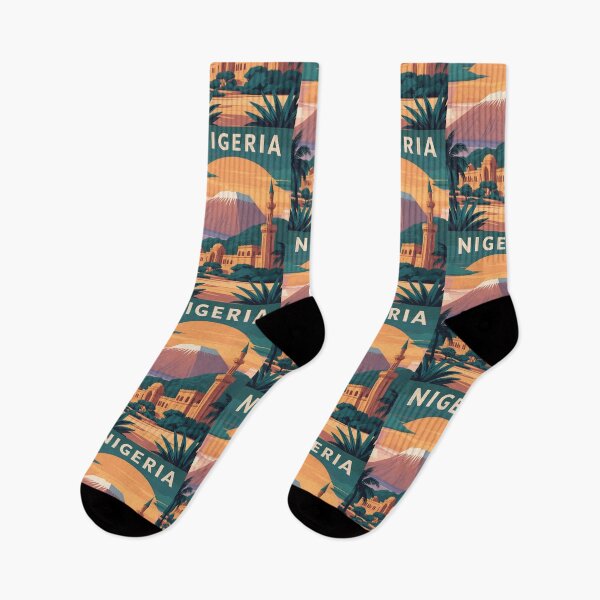 Item preview, Nigeria Retro Vintage Travel Design designed and sold by TravelersGems.