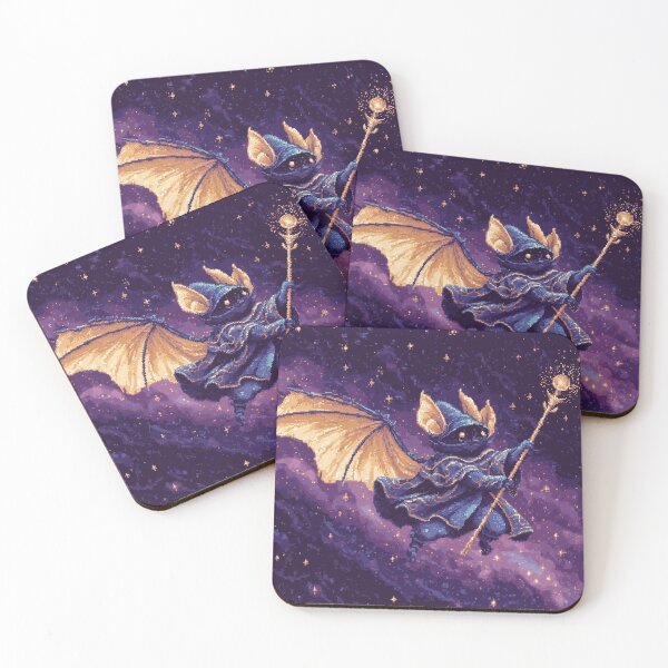 Item preview, Cosmic Bat Wizard Pixel Art designed and sold by Kaos-Bit.