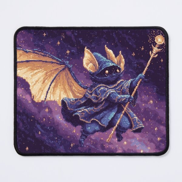 Item preview, Cosmic Bat Wizard Pixel Art designed and sold by Kaos-Bit.