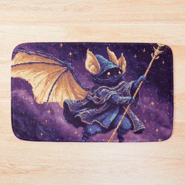 Item preview, Cosmic Bat Wizard Pixel Art designed and sold by Kaos-Bit.