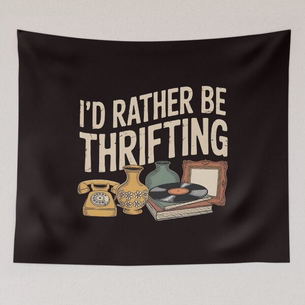 Item preview, Vintage I’d Rather Be Thrifting – Thrifting Lover Retro Statement designed and sold by Redgiant87x.