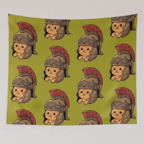 Item preview, Cute Roman Helmet Cat - Ancient Rome  designed and sold by MythoWorldddd.