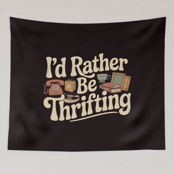 Item preview, Vintage I’d Rather Be Thrifting – Second Hand Lover Vintage Style designed and sold by Redgiant87x.