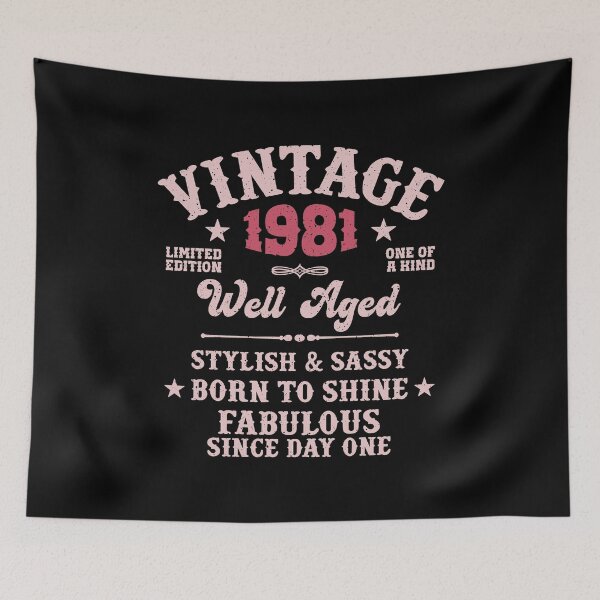 Item preview, 45th Birthday Vintage 1981 Well Aged 45 Years For Her designed and sold by eclecTEEq.