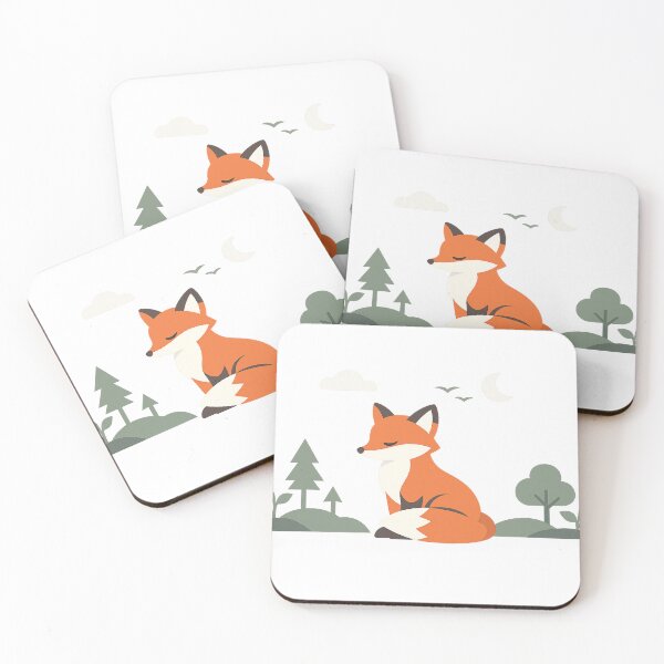 Item preview, Calm Sitting Fox in Quiet Forest Mood designed and sold by Fernova.