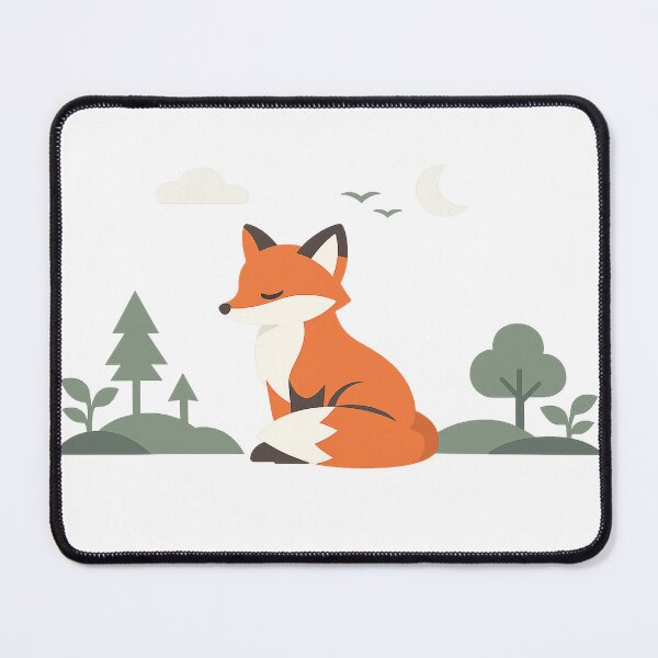 Item preview, Calm Sitting Fox in Quiet Forest Mood designed and sold by Fernova.