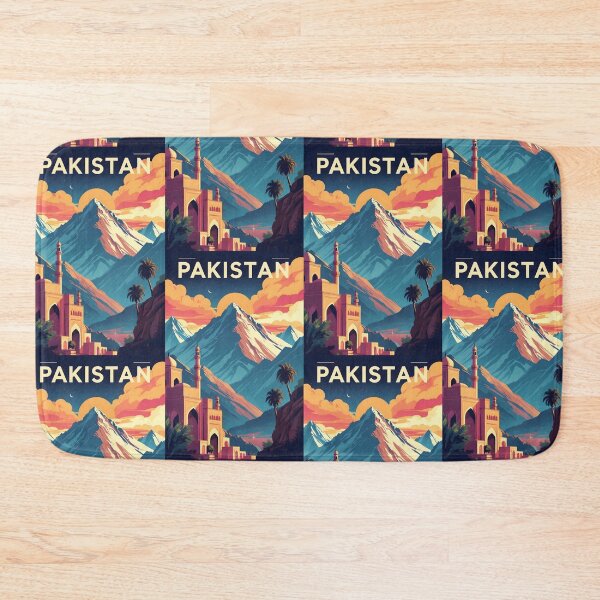 Item preview, Pakistan Retro Vintage Travel Design designed and sold by TravelersGems.