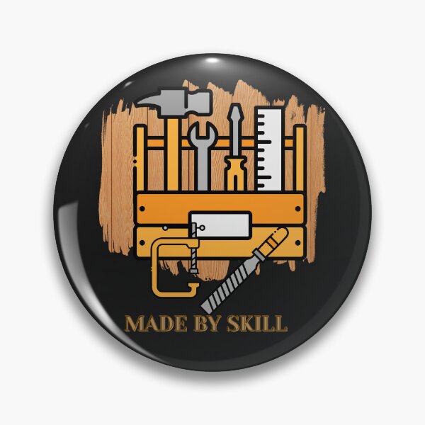 Artikelvorschau, Craftsman Tools Illustration - Made by Skill  Handyman & DIY Design entworfen und verkauft von LunaPrintCo.