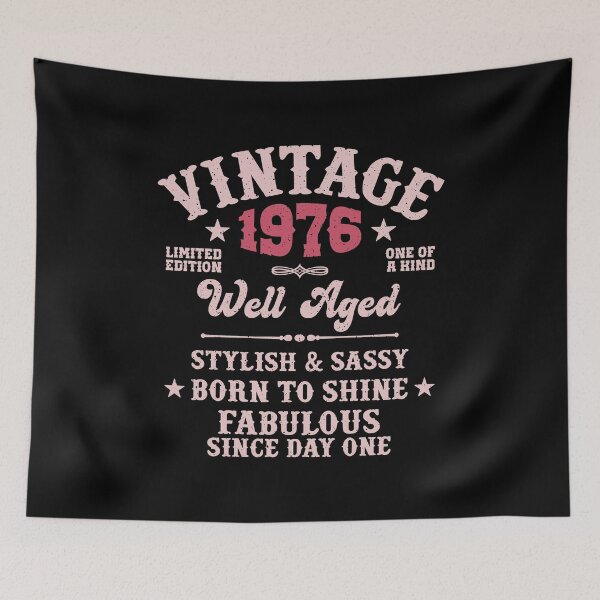 Item preview, 50th Birthday Vintage 1976 Well Aged 50 Years For Her designed and sold by eclecTEEq.