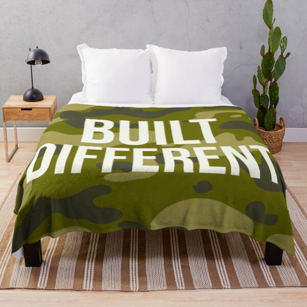 Item preview, Built Different Camouflage Aesthetic Streetwear Typography designed and sold by EchoPrint Co..