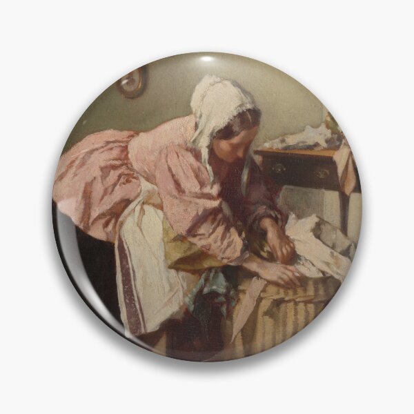 Item preview, Laundry Room Woman Portrait Art Print: Vintage Farmhouse Decor designed and sold by SavageVision.