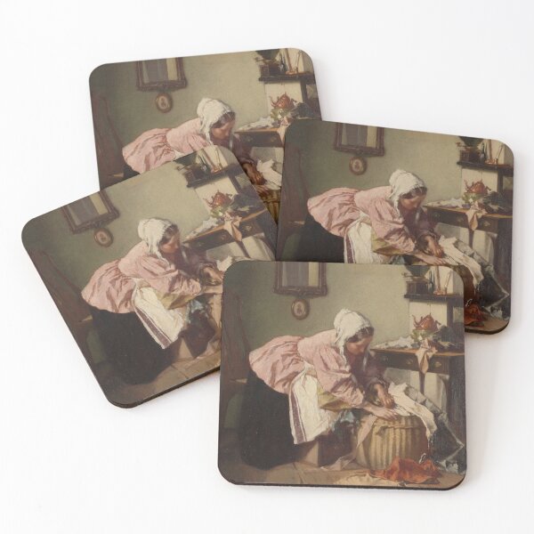Item preview, Laundry Room Woman Portrait Art Print: Vintage Farmhouse Decor designed and sold by SavageVision.