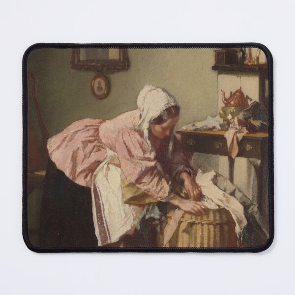 Item preview, Laundry Room Woman Portrait Art Print: Vintage Farmhouse Decor designed and sold by SavageVision.