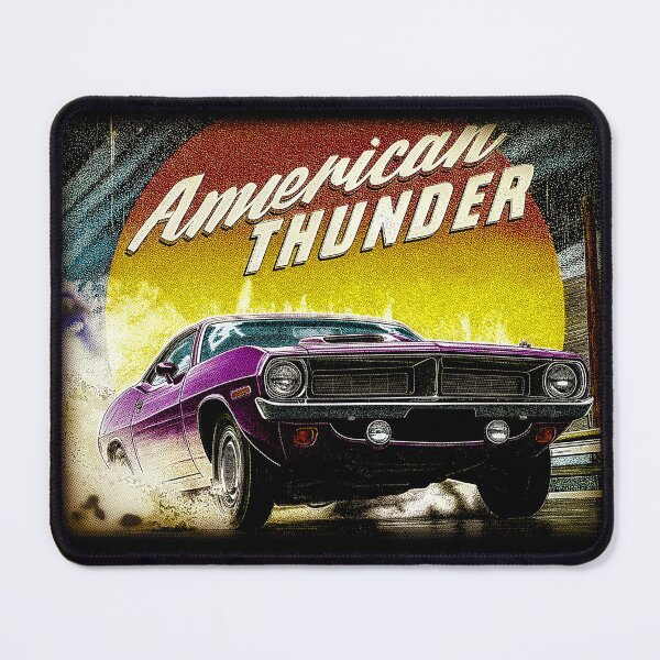 Item preview, American Thunder Muscle Car 3, for black fabric designed and sold by SteadyRolling.