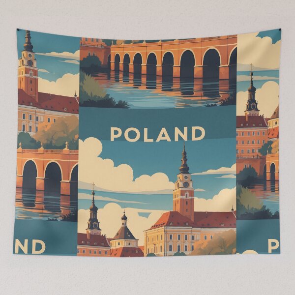 Item preview, Poland Retro Vintage Travel Design designed and sold by TravelersGems.