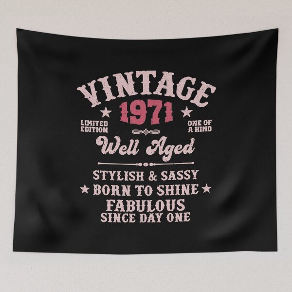 Item preview, 55th Birthday Vintage 1971 Well Aged 55 Years For Her designed and sold by eclecTEEq.