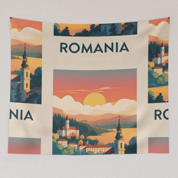 Item preview, Romania Retro Vintage Travel Design designed and sold by TravelersGems.