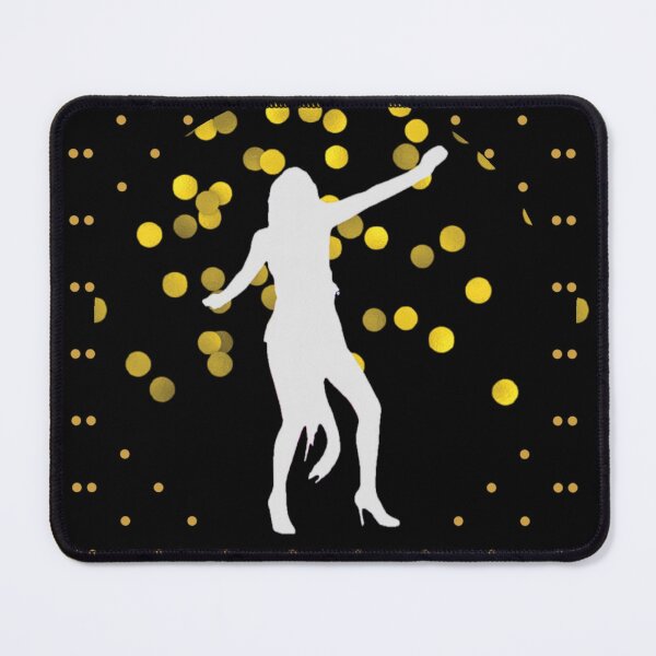 Item preview, Disco Dancing Queen Silhouette Digital Collage Black Gold designed and sold by Licorice Moon.