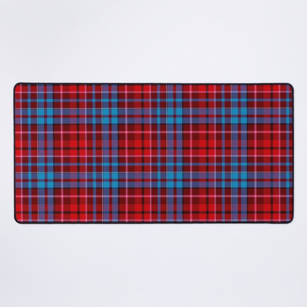 Item preview, Red Blue Tartan Plaid On Maroon Background  designed and sold by PatternTitan.