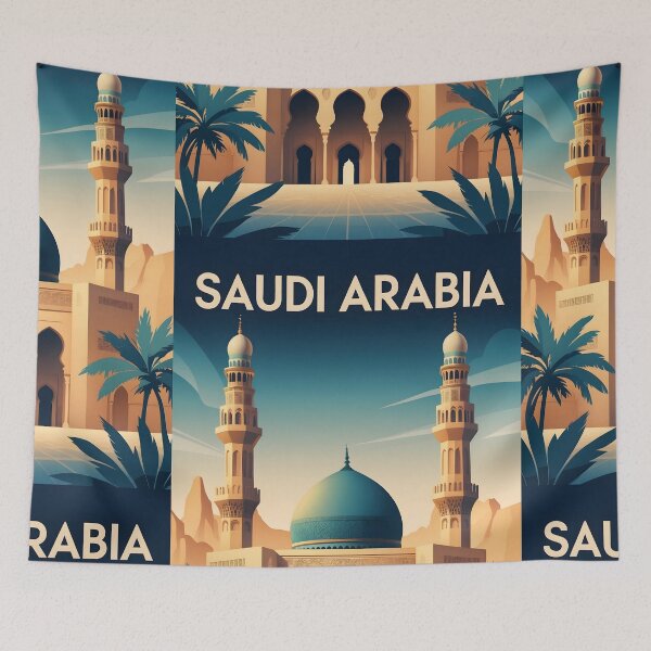 Item preview, Saudi Arabia Retro Vintage Travel Design designed and sold by TravelersGems.
