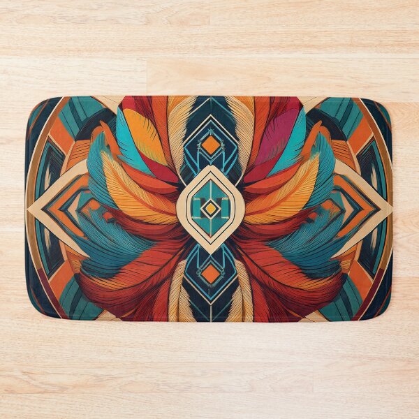Item preview, Modern abstract geometric wall art -"Pluma Solar" designed and sold by MoonLab Design.